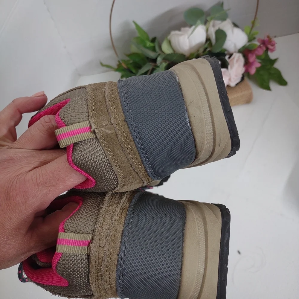 BearPaw Kids Brown and Pink Boots